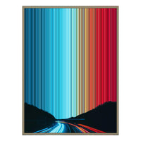 40×32" Metallic Float Frame Canvas - Natural Frame variant