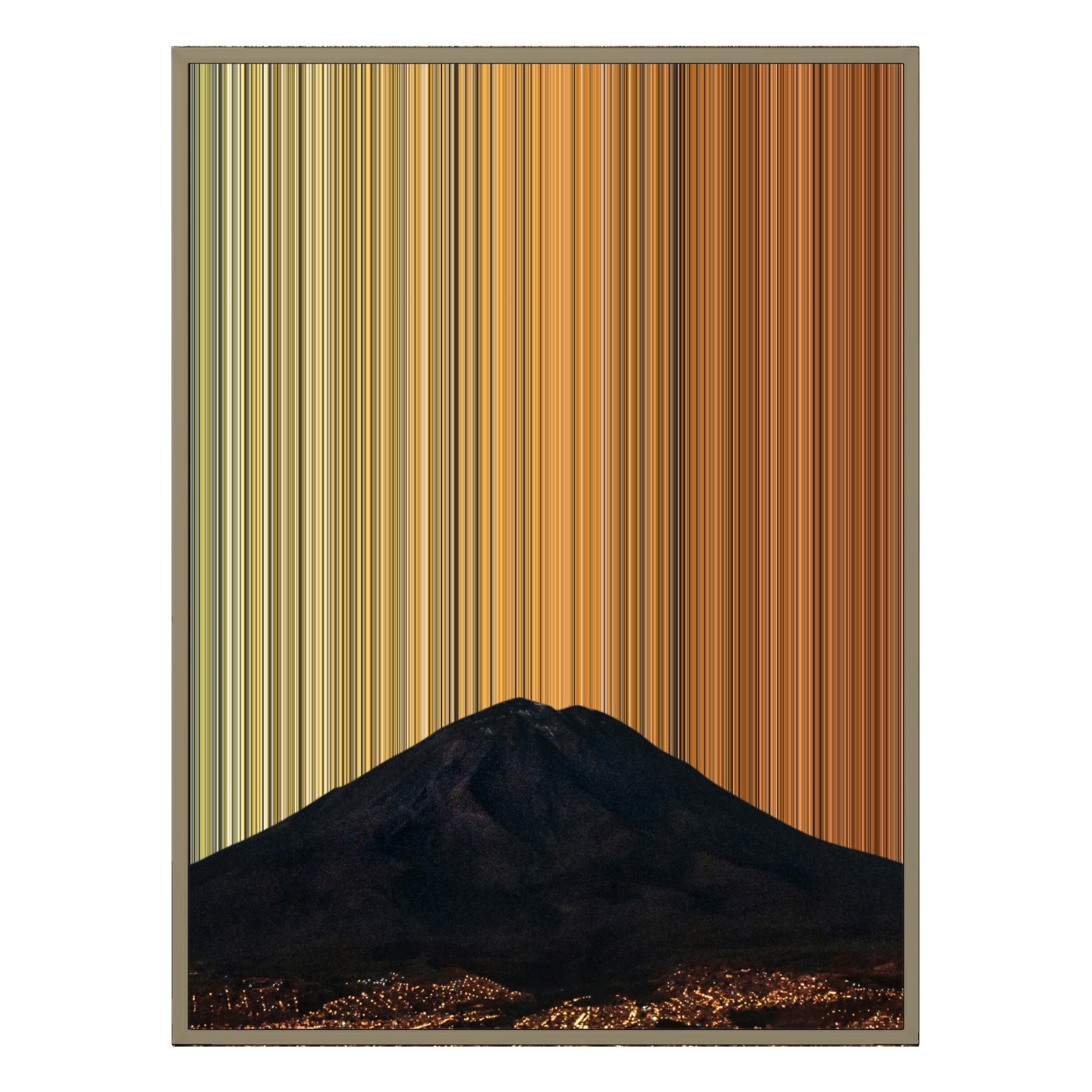 40×32" Metallic Float Frame Canvas - Natural Frame variant