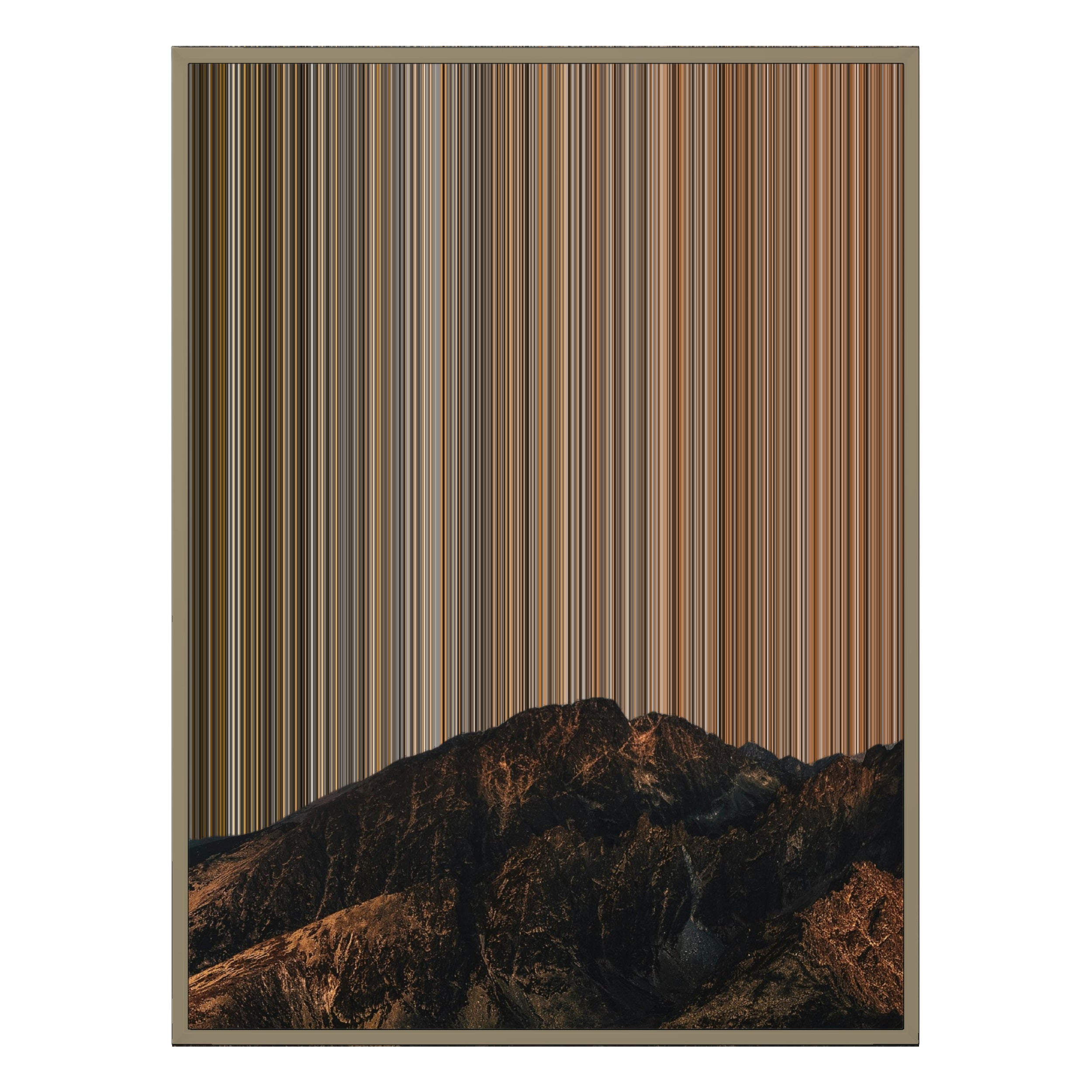 40×32" Metallic Float Frame Canvas - Natural Frame variant