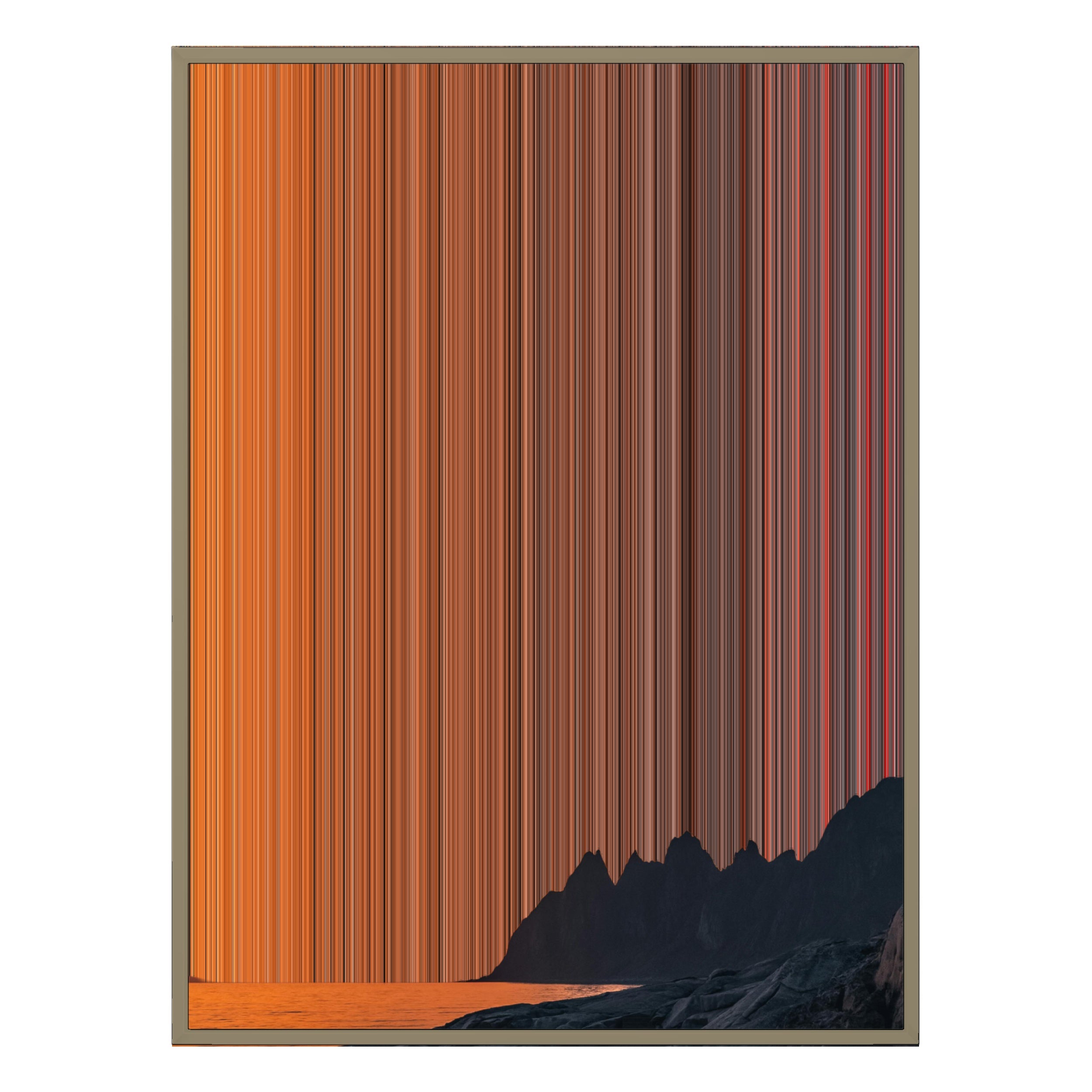 40×32" Metallic Float Frame Canvas - Natural Frame variant