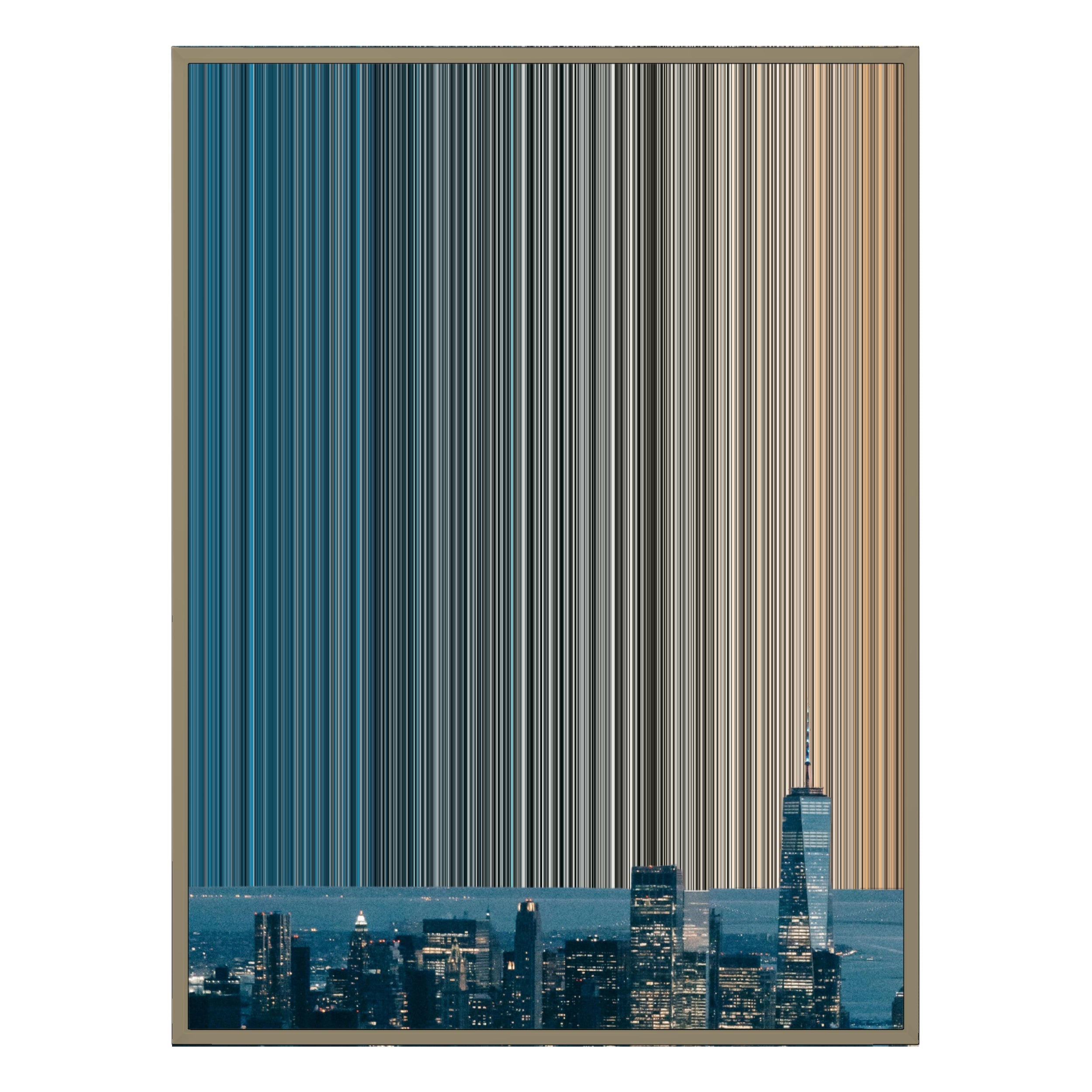 40×32" Metallic Float Frame Canvas - Natural Frame variant