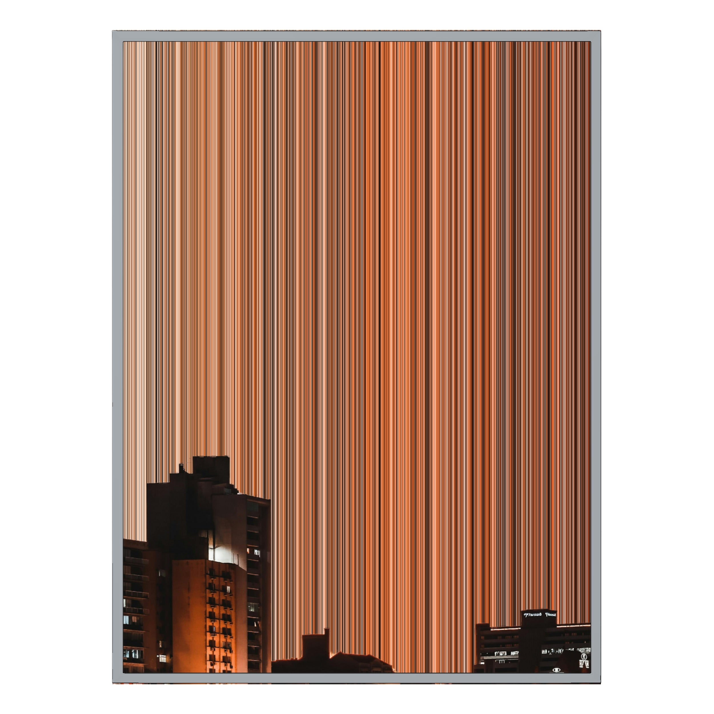 40×32" Metallic Float Frame Canvas - Silver Frame variant