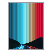 40×32" Metallic Float Frame Canvas - Silver Frame variant