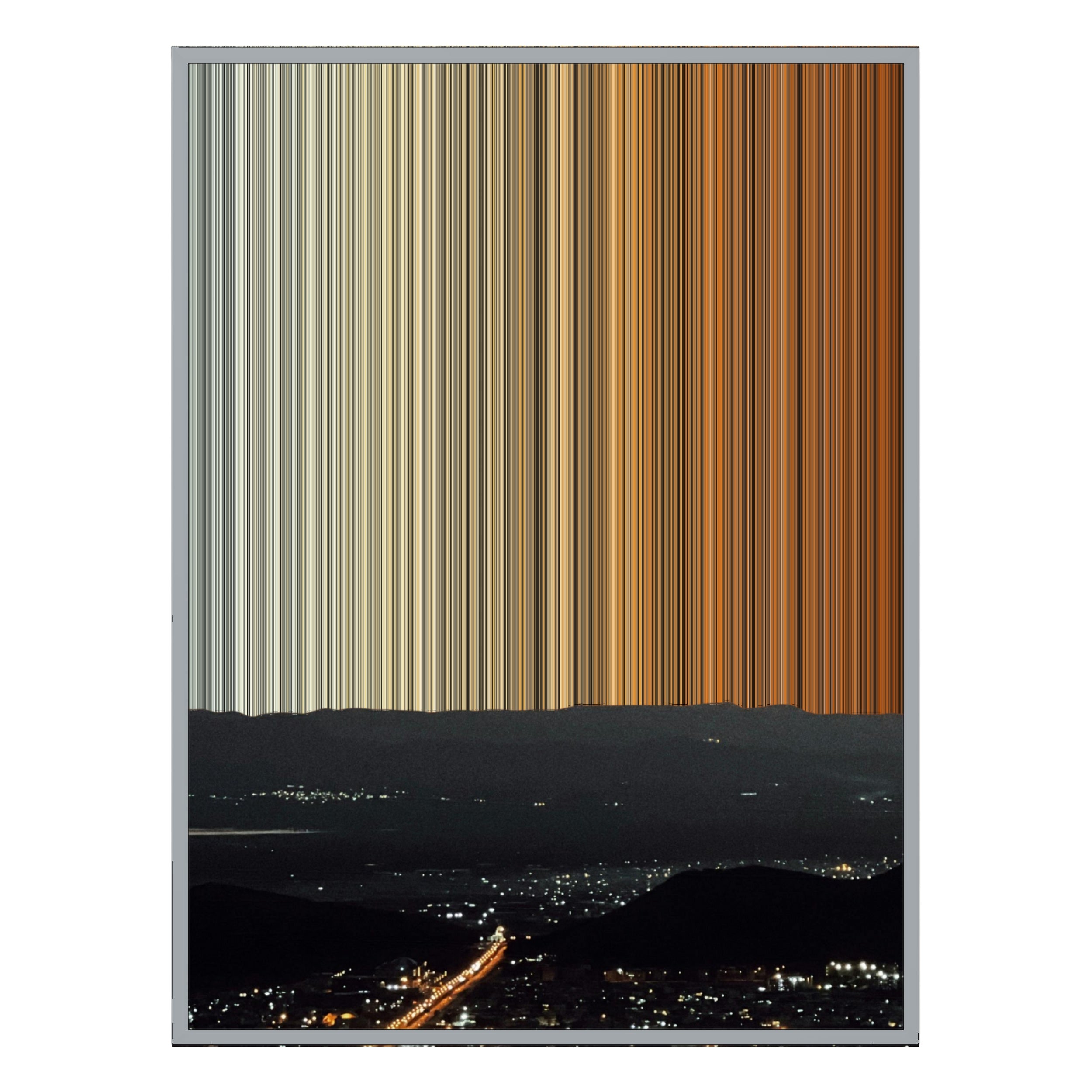 40×32" Metallic Float Frame Canvas - Silver Frame variant