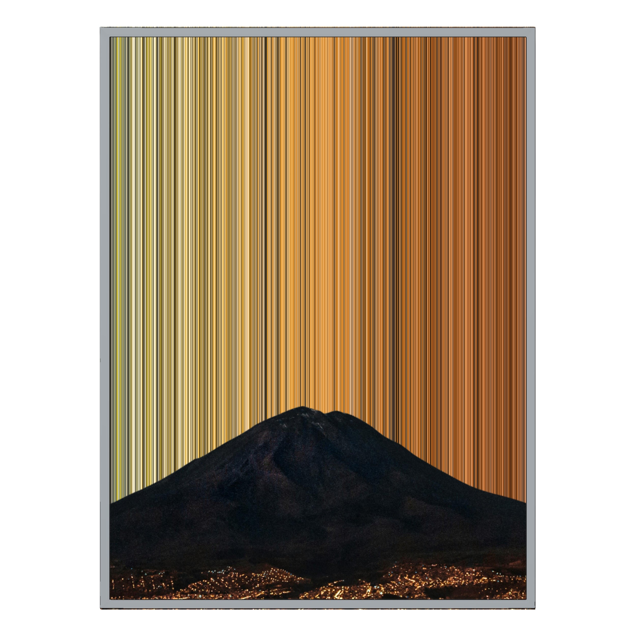 40×32" Metallic Float Frame Canvas - Silver Frame variant