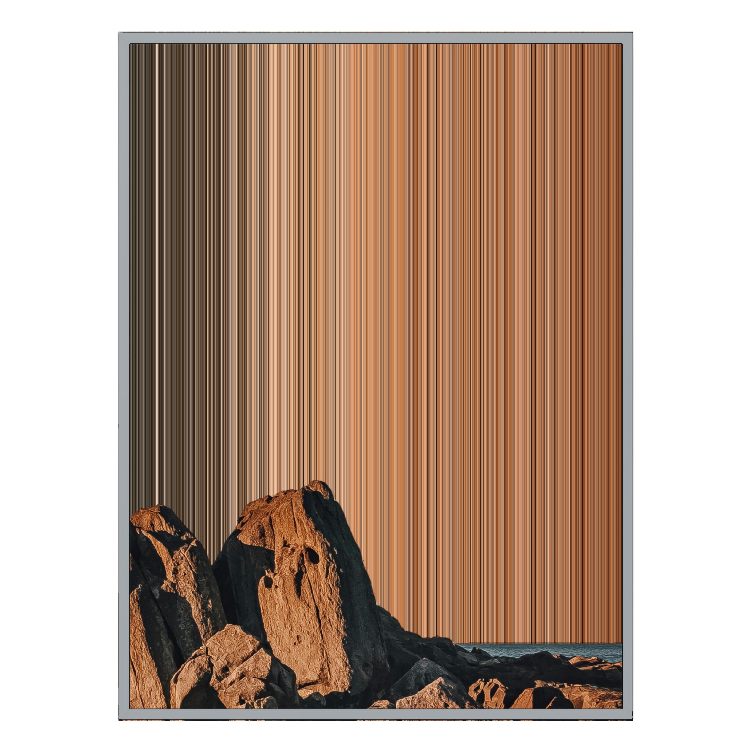 40×32" Metallic Float Frame Canvas - Silver Frame variant