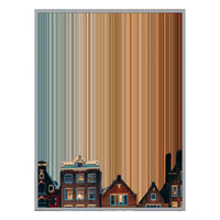 40×32" Metallic Float Frame Canvas - Silver Frame variant