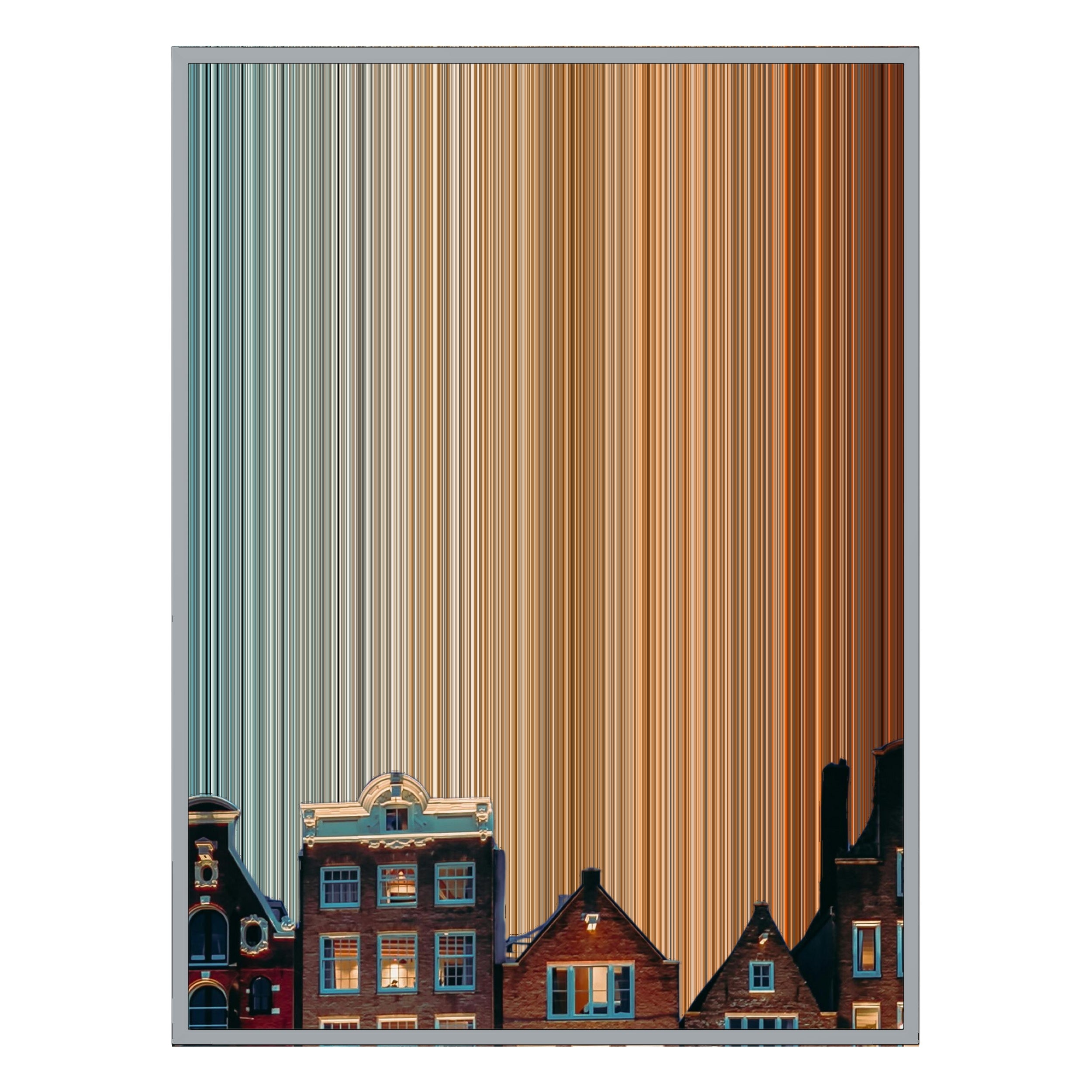 40×32" Metallic Float Frame Canvas - Silver Frame variant