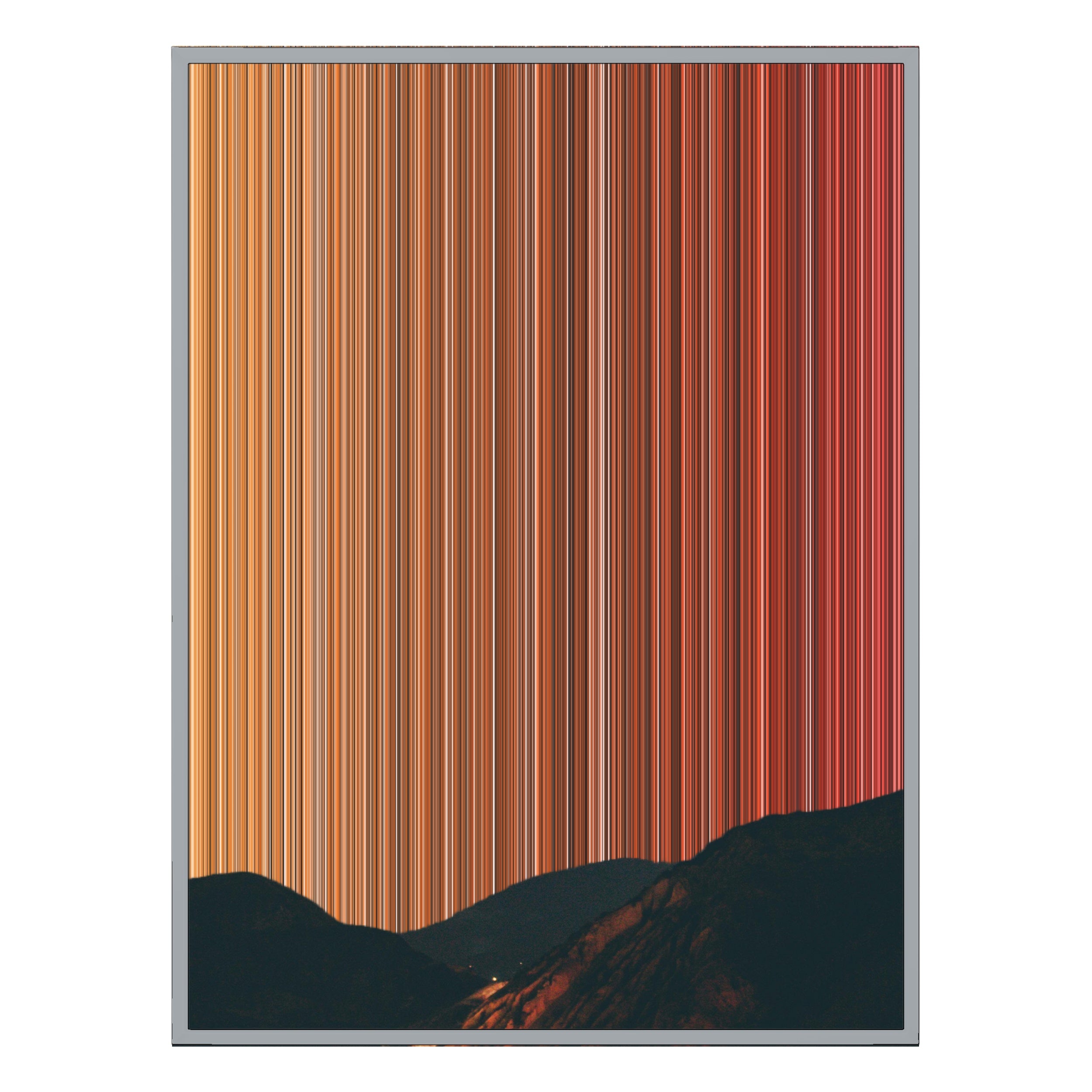 40×32" Metallic Float Frame Canvas - Silver Frame variant