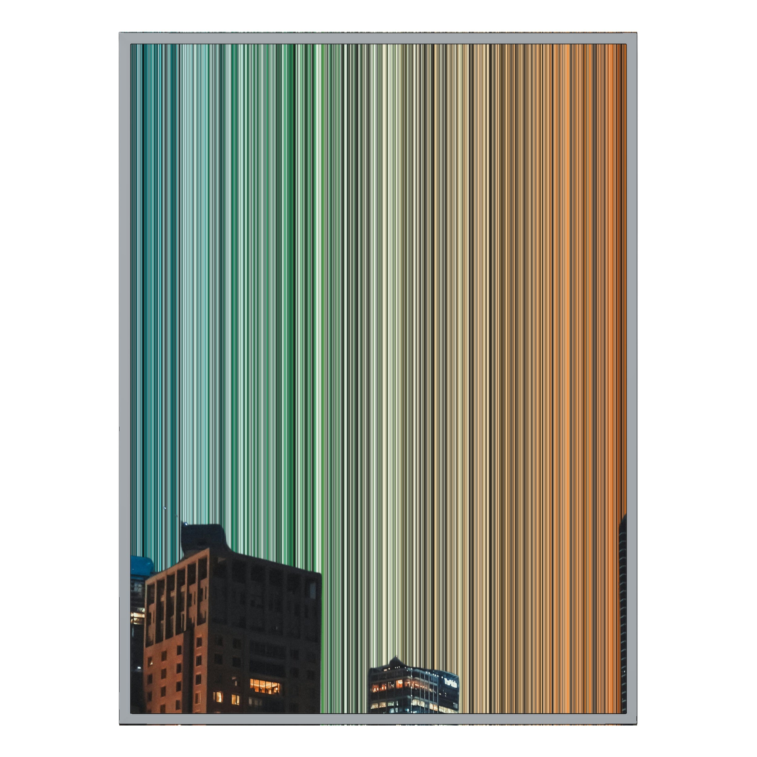 40×32" Metallic Float Frame Canvas - Silver Frame variant