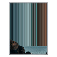 40×32" Metallic Float Frame Canvas - Silver Frame variant