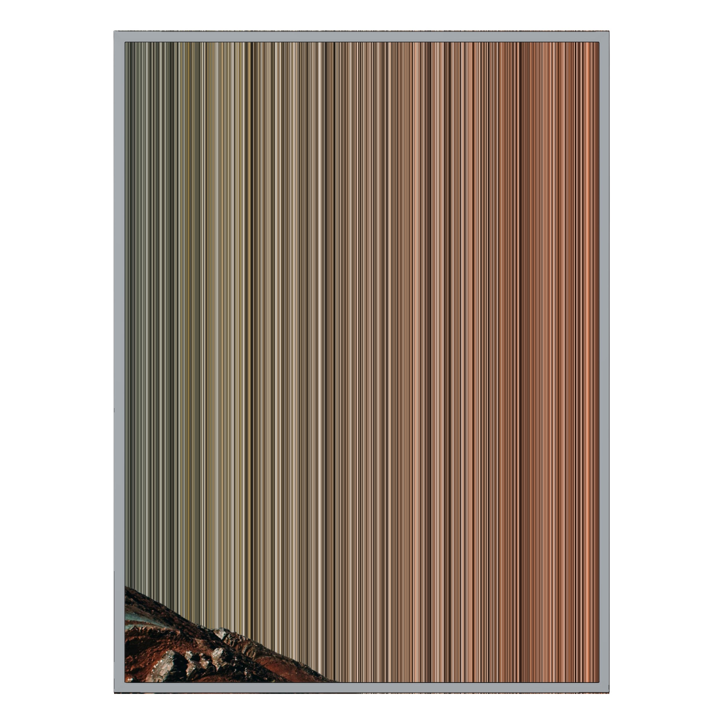 40×32" Metallic Float Frame Canvas - Silver Frame variant