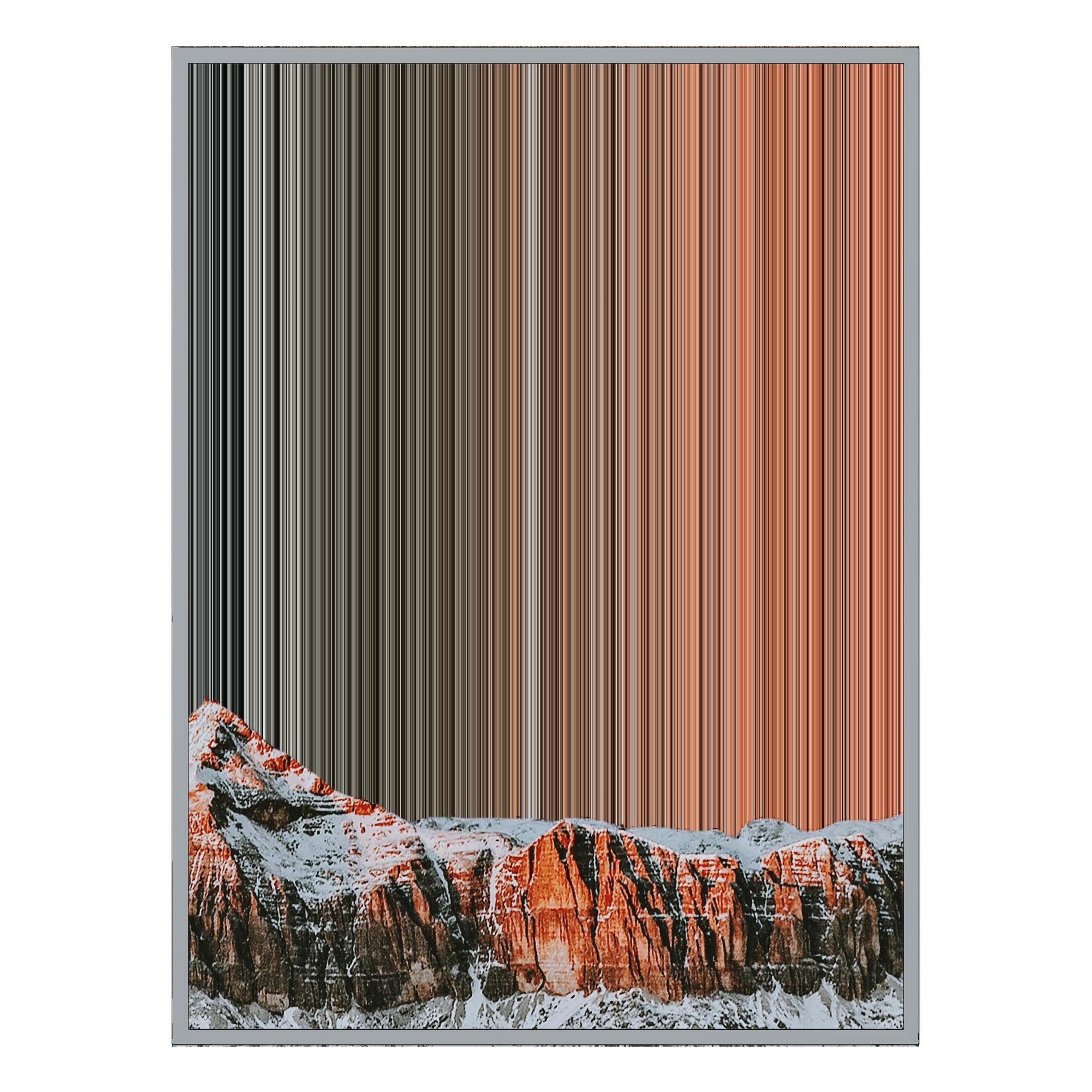 40×32" Metallic Float Frame Canvas - Silver Frame variant