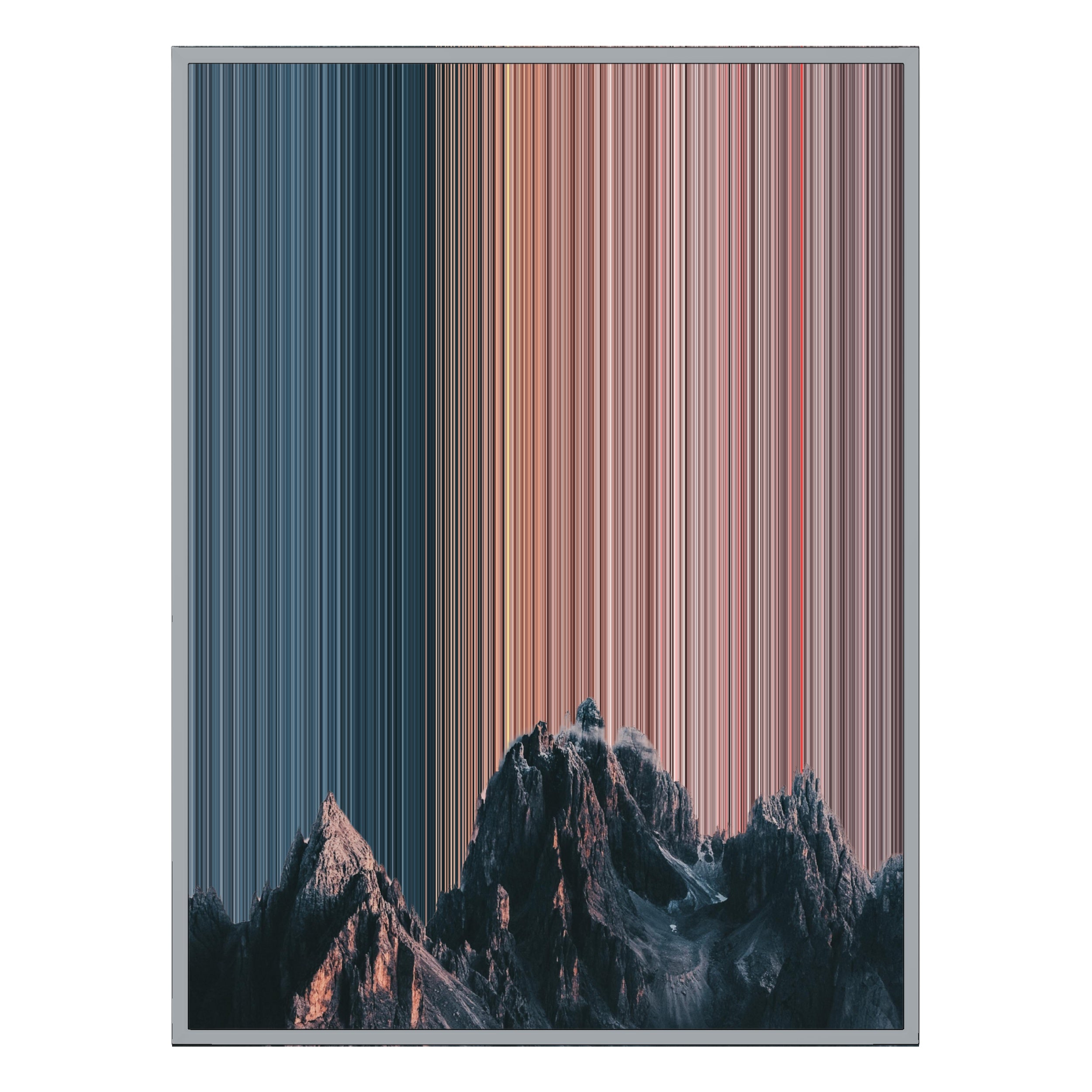 40×32" Metallic Float Frame Canvas - Silver Frame variant