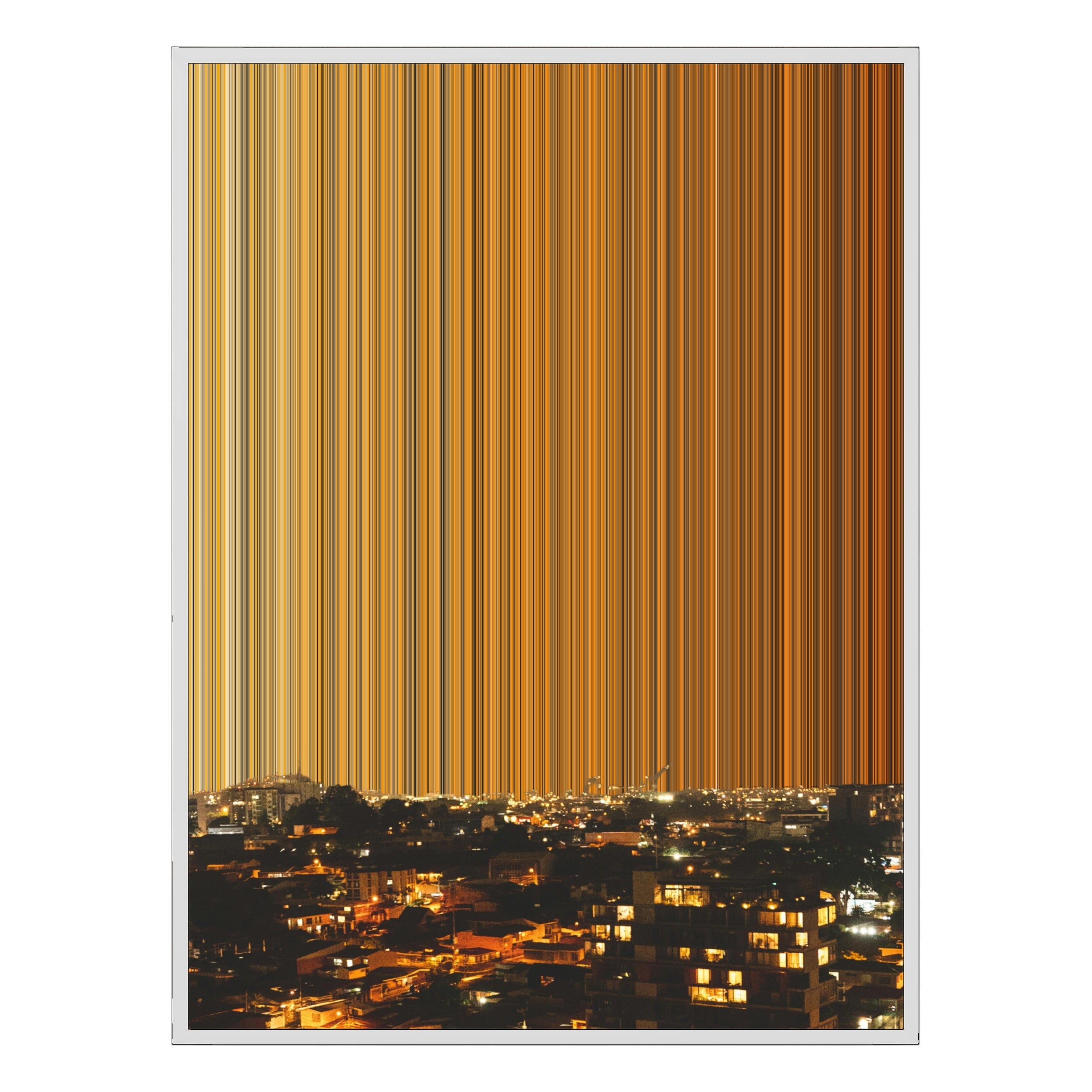 40×32" Metallic Float Frame Canvas - White Frame variant
