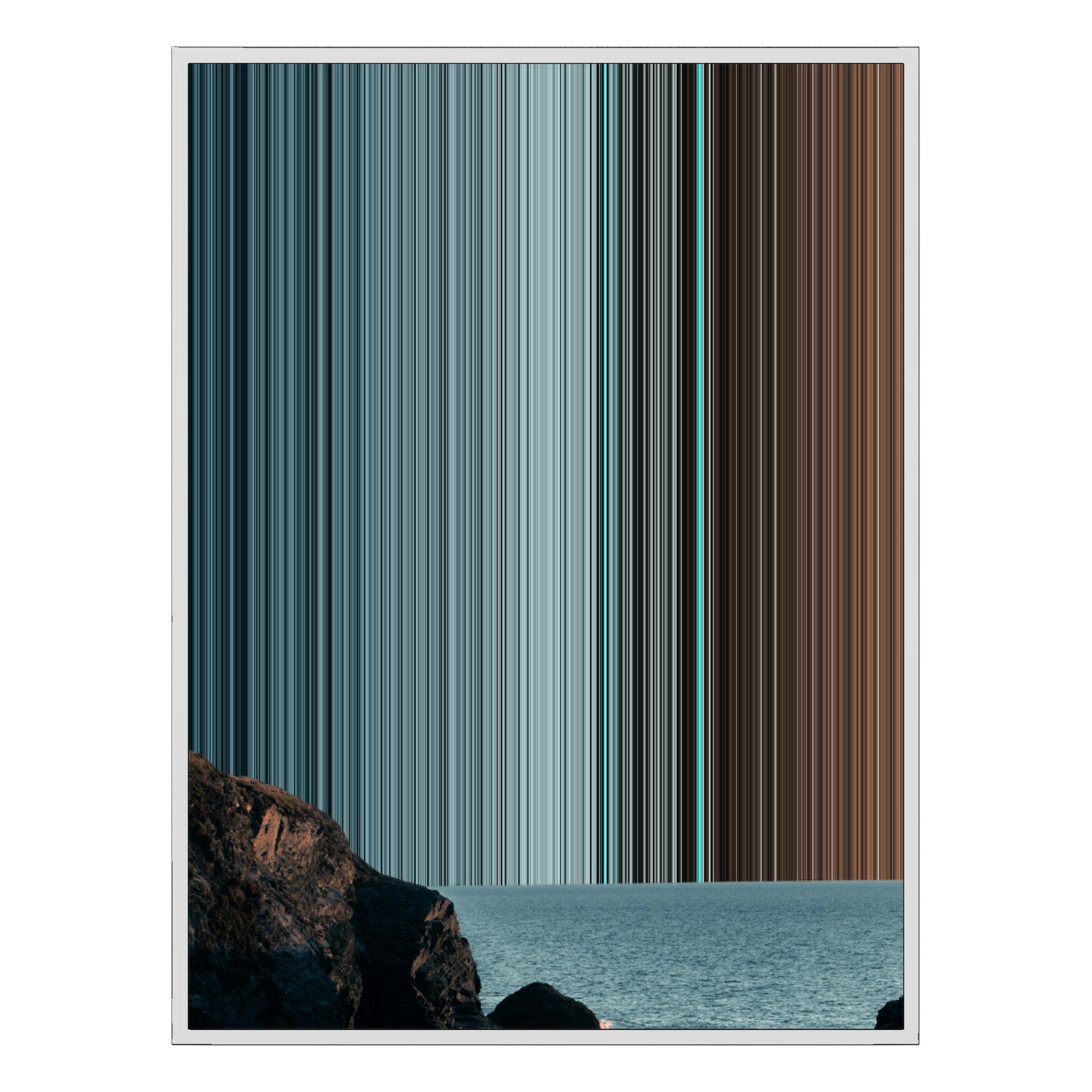 40×32" Metallic Float Frame Canvas - White Frame variant