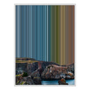 40×32" Metallic Float Frame Canvas - White Frame variant