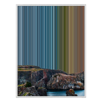 40×32" Metallic Float Frame Canvas - White Frame variant