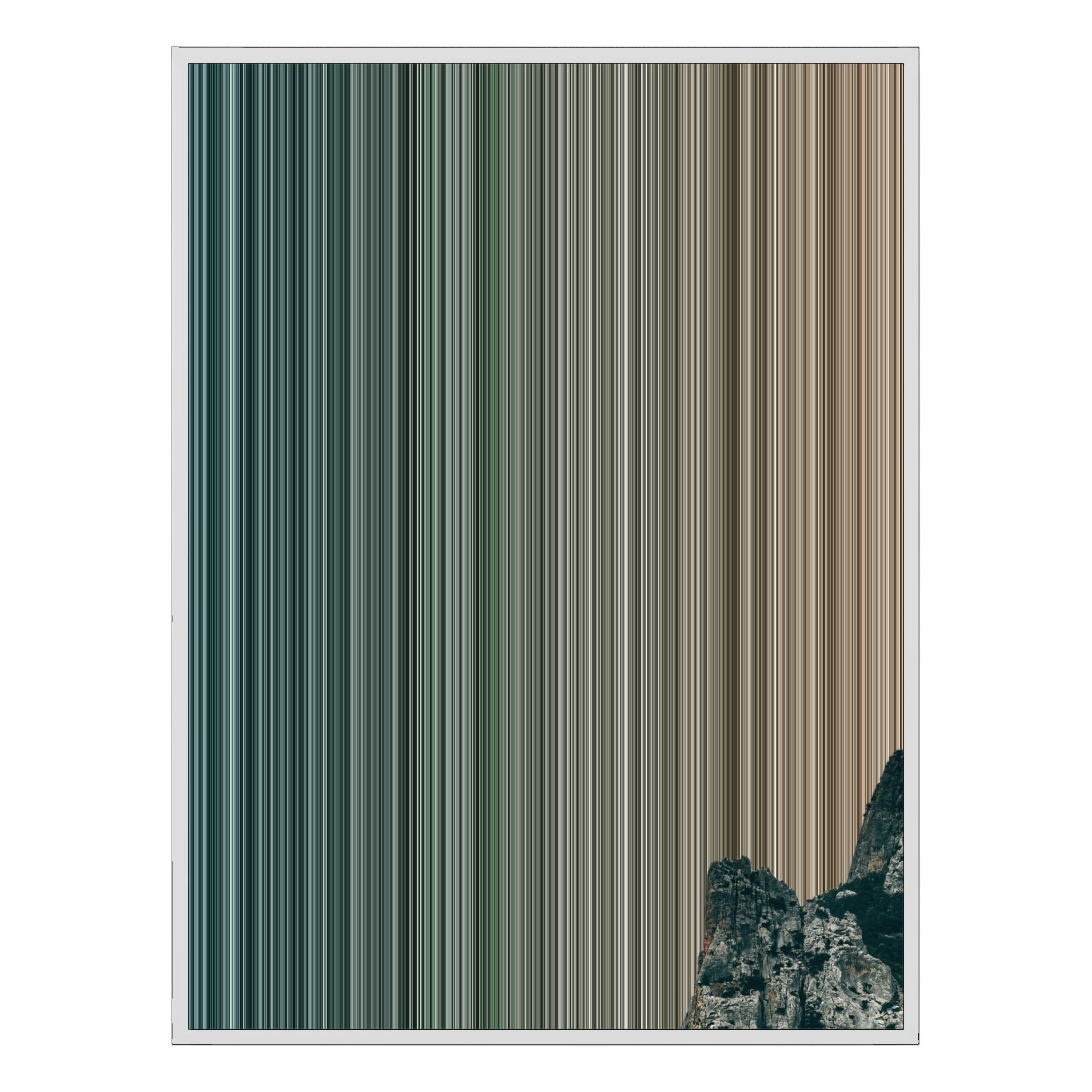 40×32" Metallic Float Frame Canvas - White Frame variant