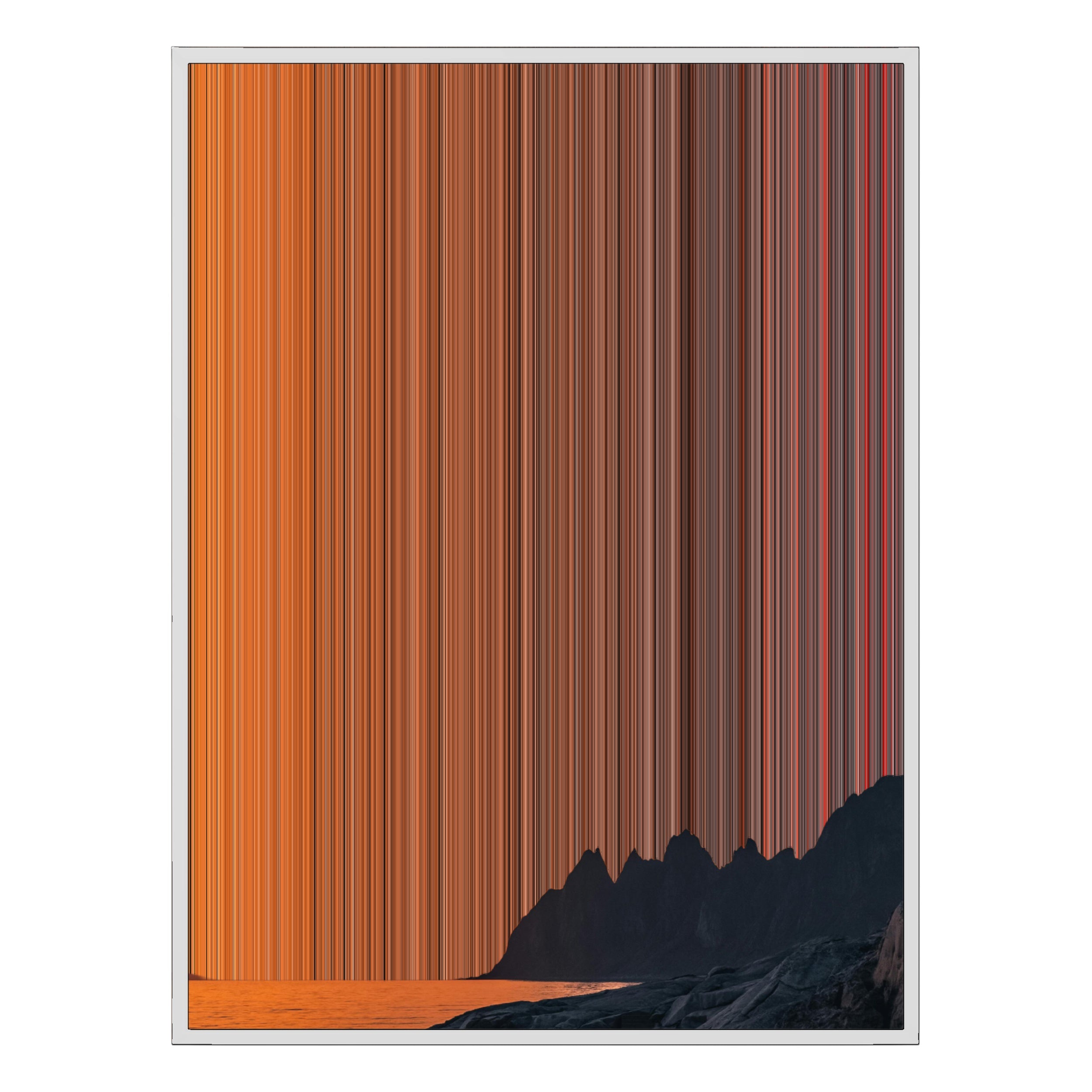 40×32" Metallic Float Frame Canvas - White Frame variant