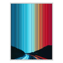 40×32" Metallic Float Frame Canvas - White Frame variant