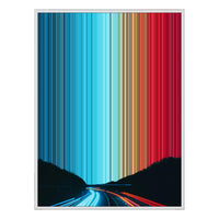 40×32" Metallic Float Frame Canvas - White Frame variant