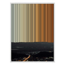 40×32" Metallic Float Frame Canvas - White Frame variant