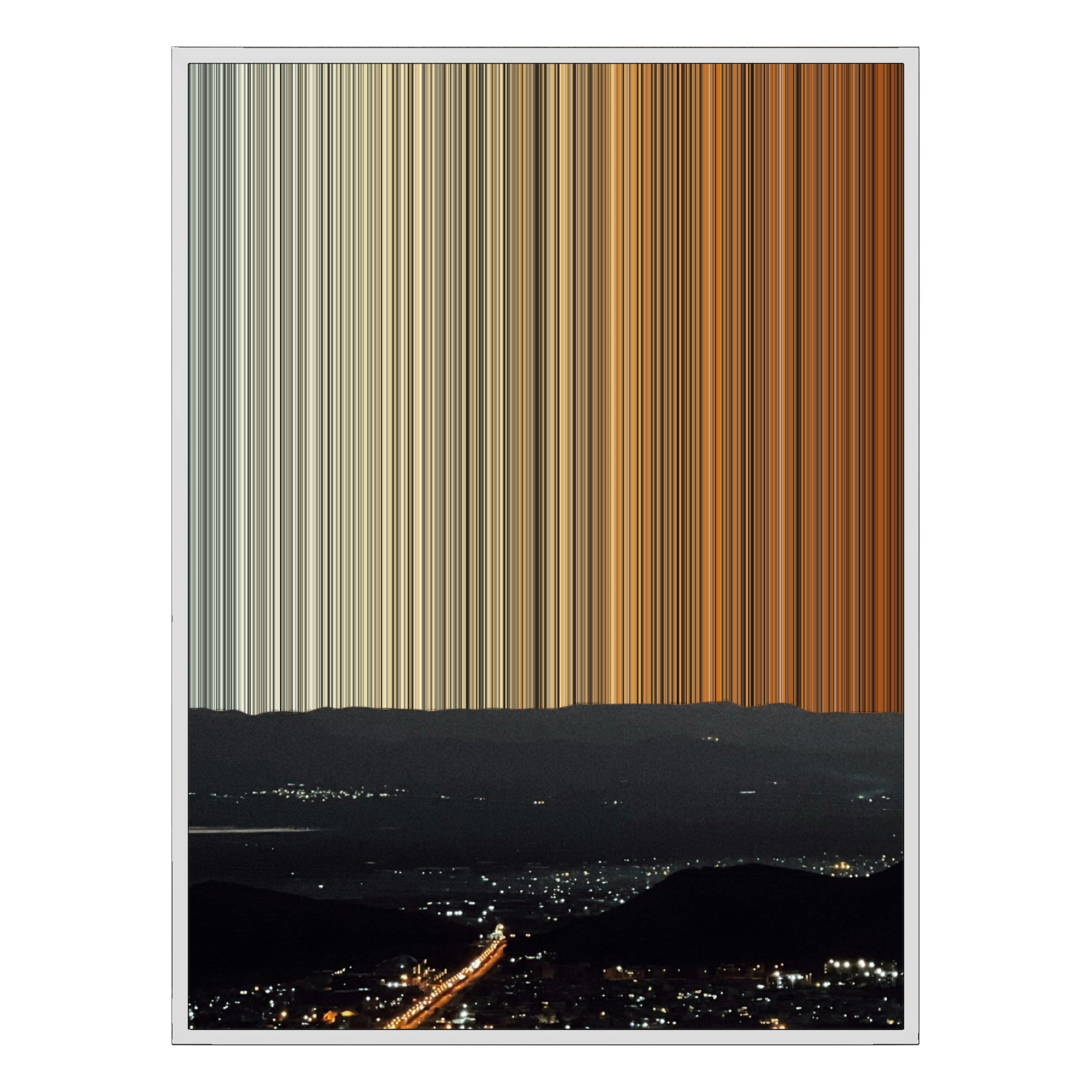 40×32" Metallic Float Frame Canvas - White Frame variant