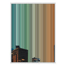 40×32" Metallic Float Frame Canvas - White Frame variant