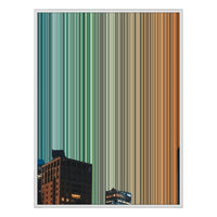 40×32" Metallic Float Frame Canvas - White Frame variant