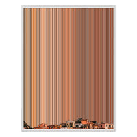 40×32" Metallic Float Frame Canvas - White Frame variant