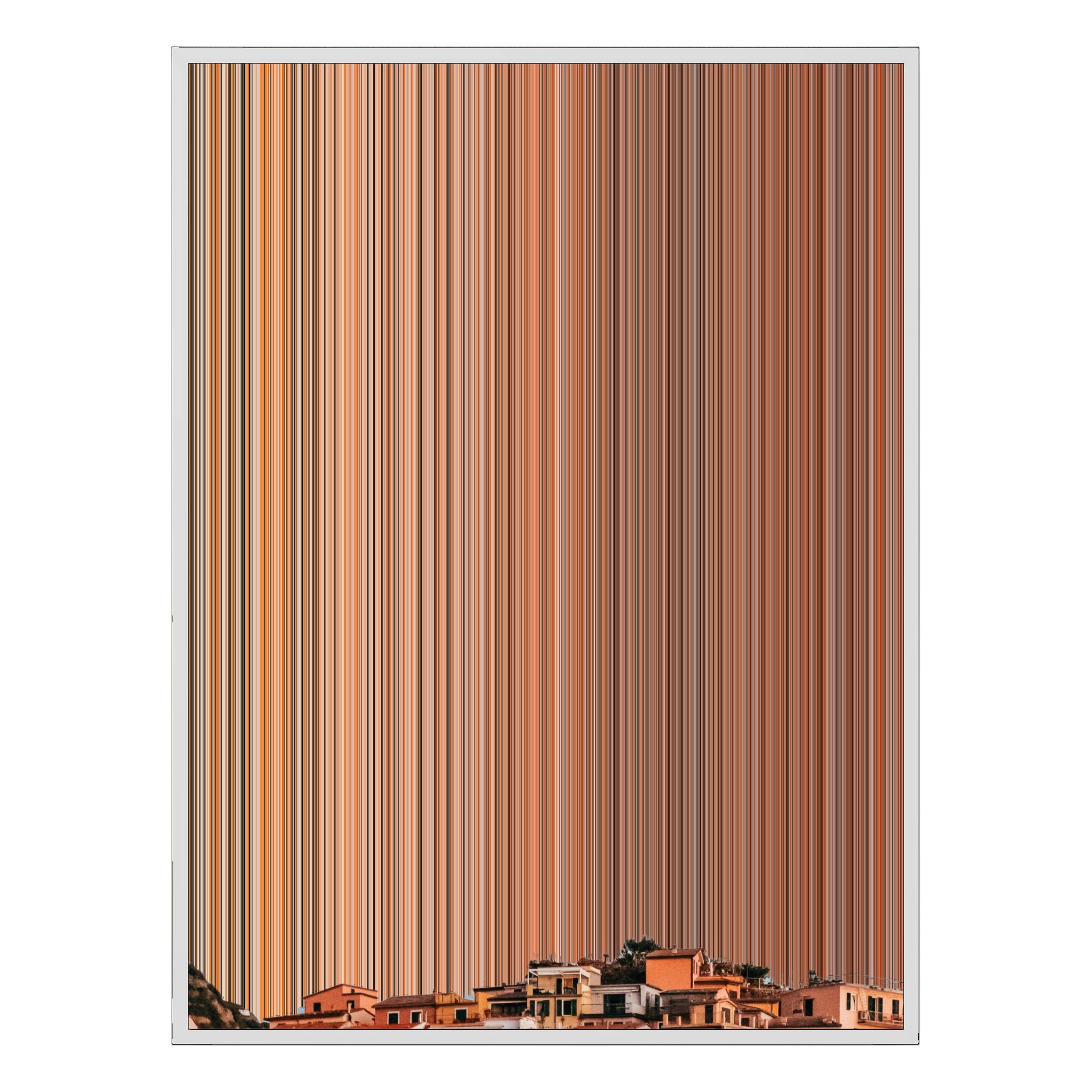 40×32" Metallic Float Frame Canvas - White Frame variant