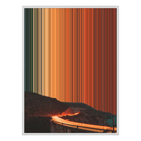 40×32" Metallic Float Frame Canvas - White Frame variant