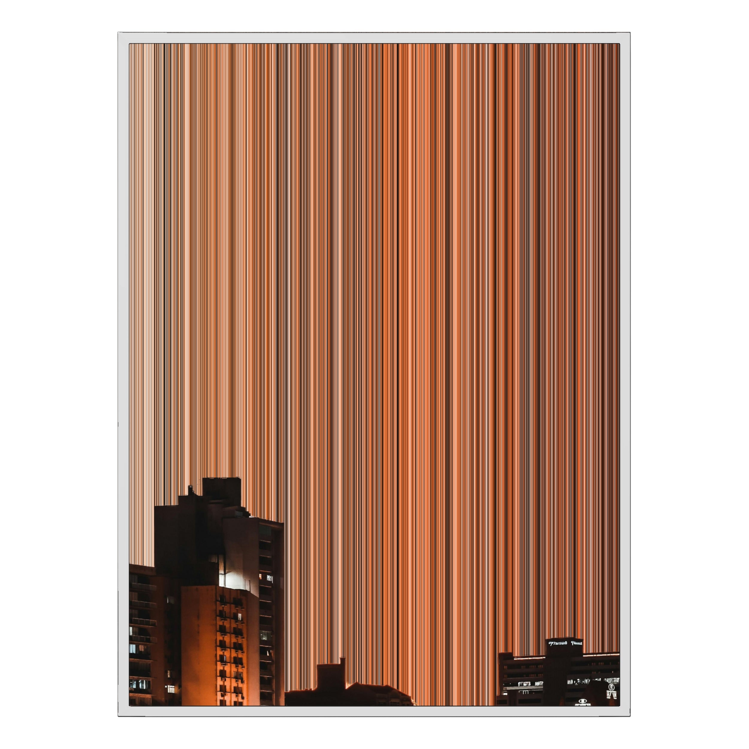 40×32" Metallic Float Frame Canvas - White Frame variant