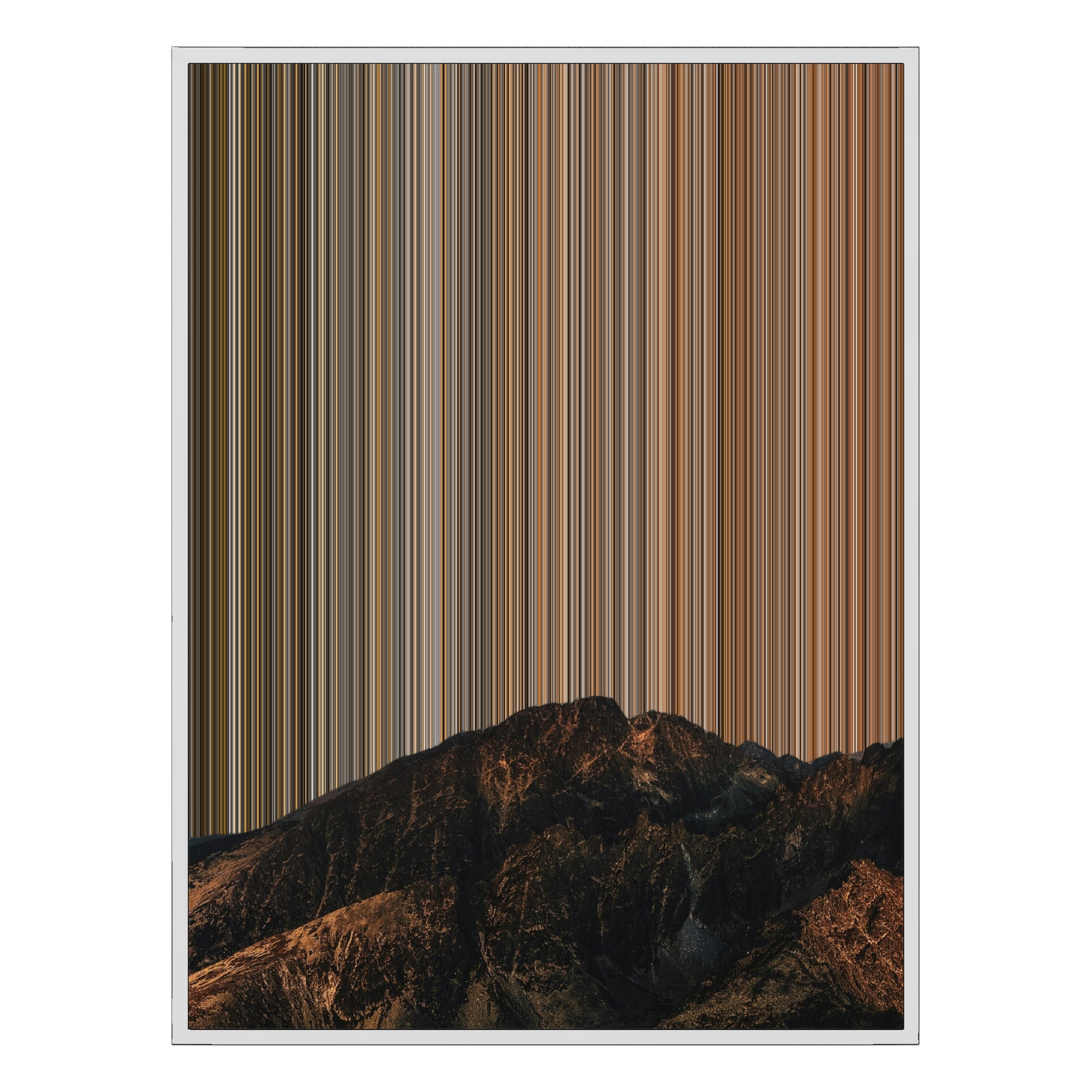 40×32" Metallic Float Frame Canvas - White Frame variant