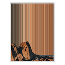 40×32" Metallic Float Frame Canvas - White Frame variant