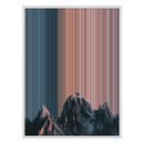 40×32" Metallic Float Frame Canvas - White Frame variant