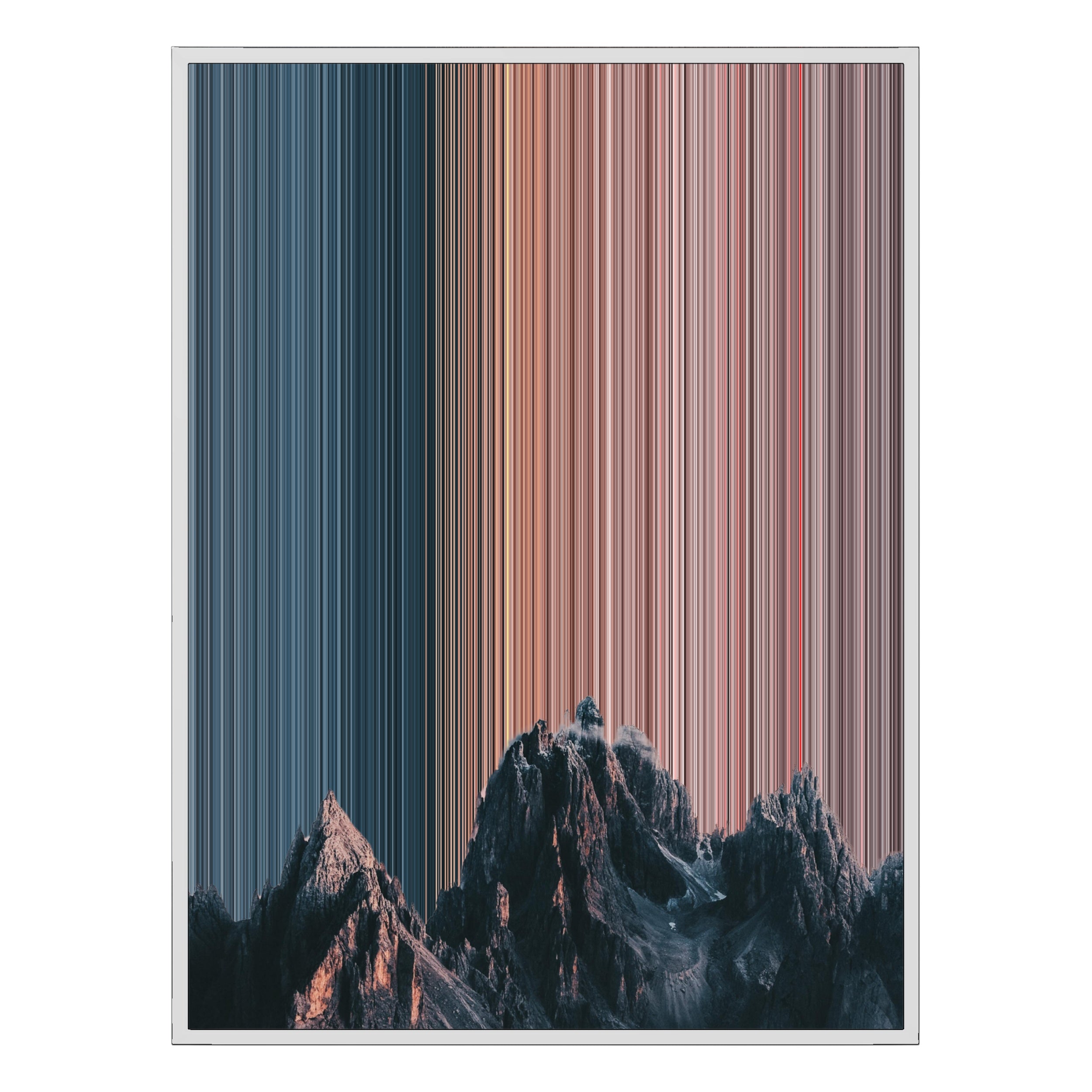 40×32" Metallic Float Frame Canvas - White Frame variant