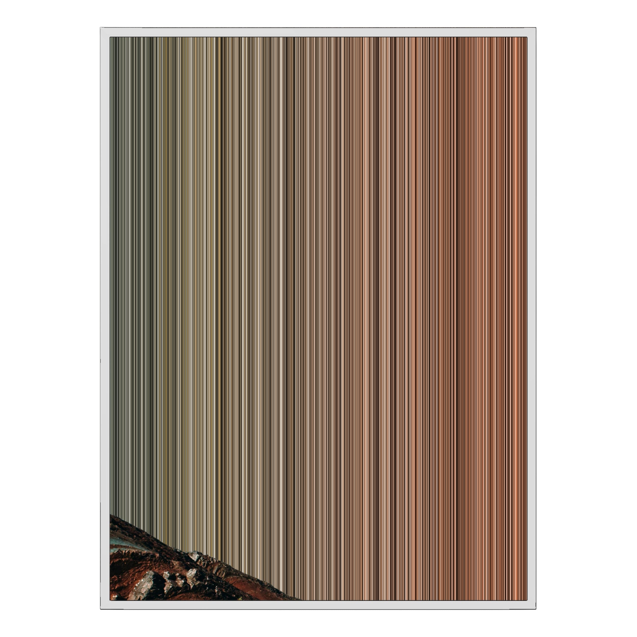 40×32" Metallic Float Frame Canvas - White Frame variant