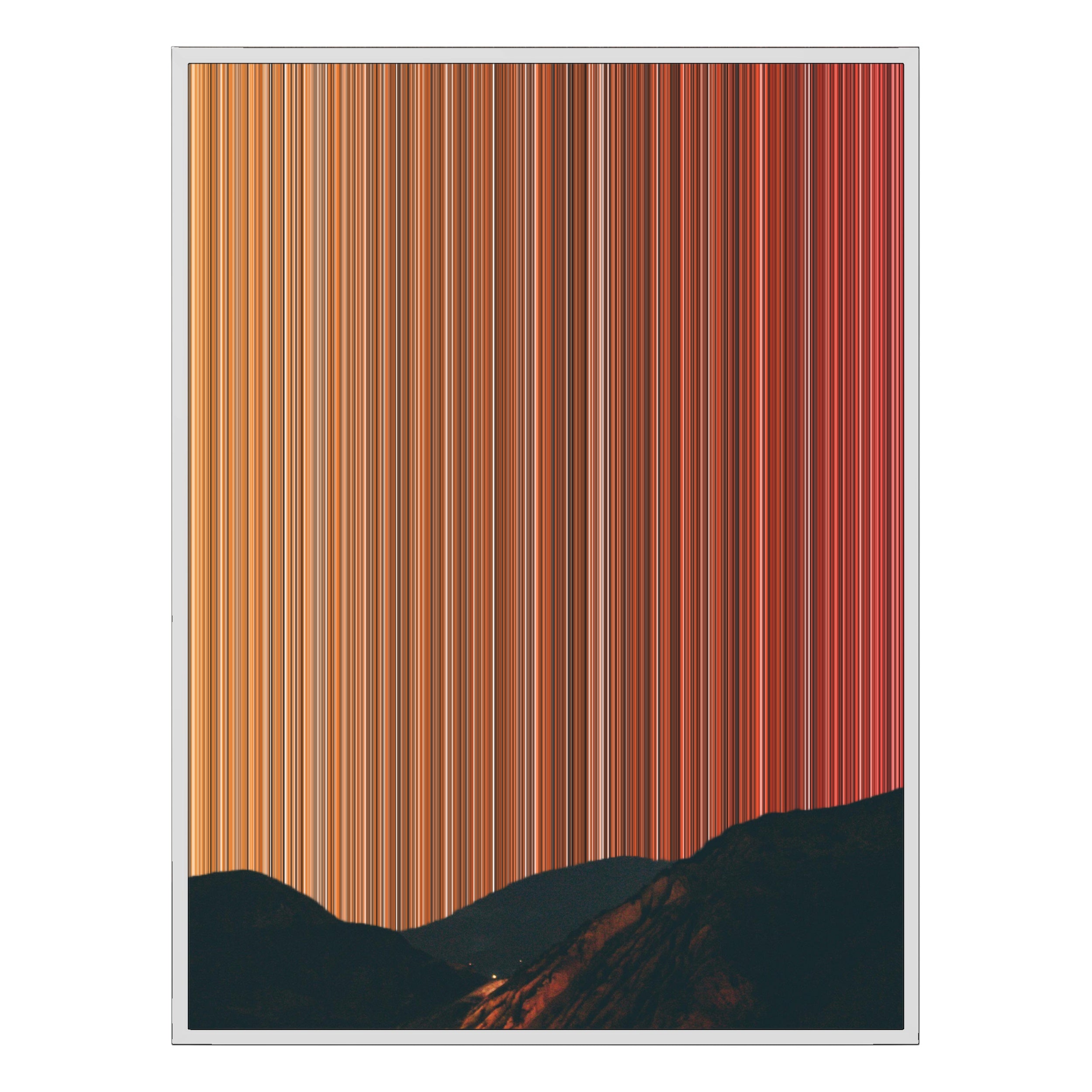 40×32" Metallic Float Frame Canvas - White Frame variant