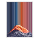 40×32" Metallic Float Frame Canvas - White Frame variant