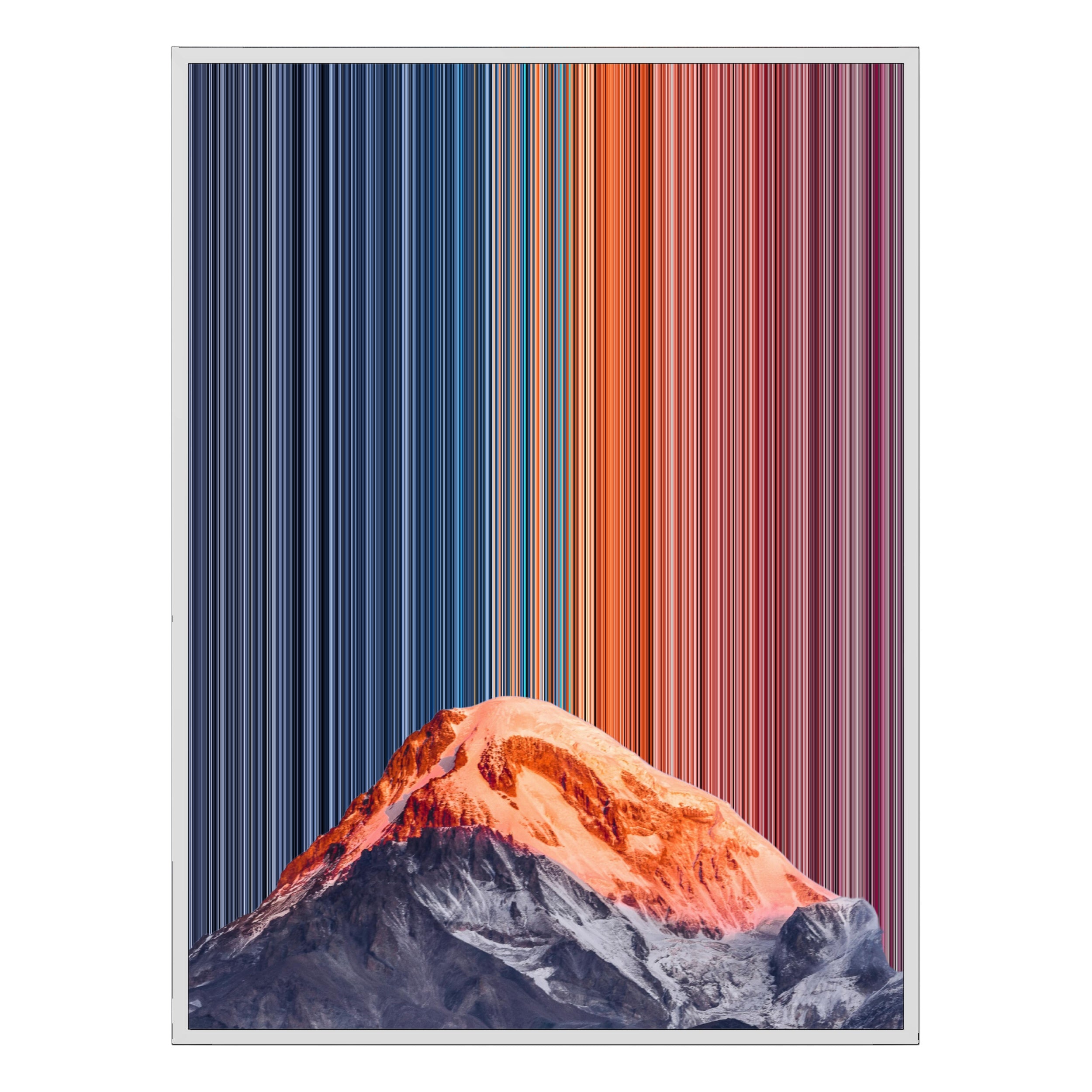 40×32" Metallic Float Frame Canvas - White Frame variant