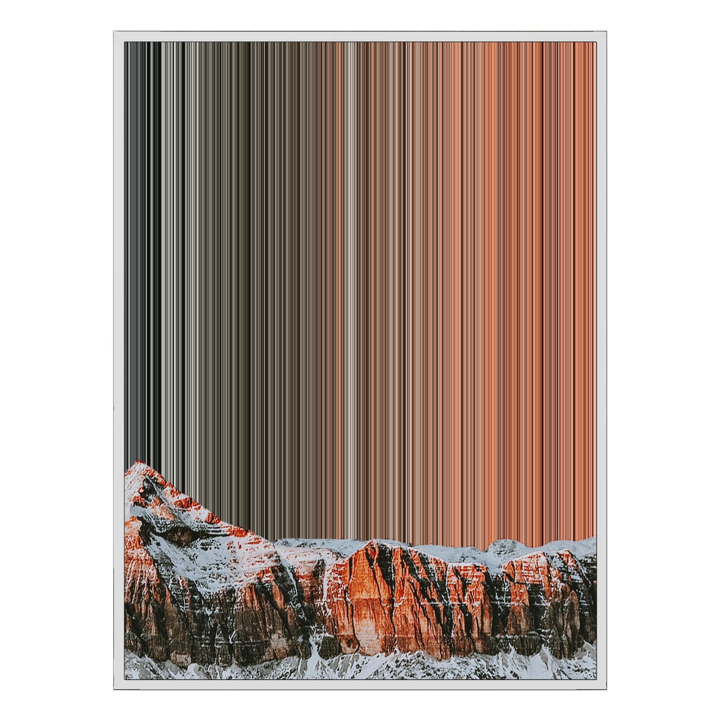 40×32" Metallic Float Frame Canvas - White Frame variant