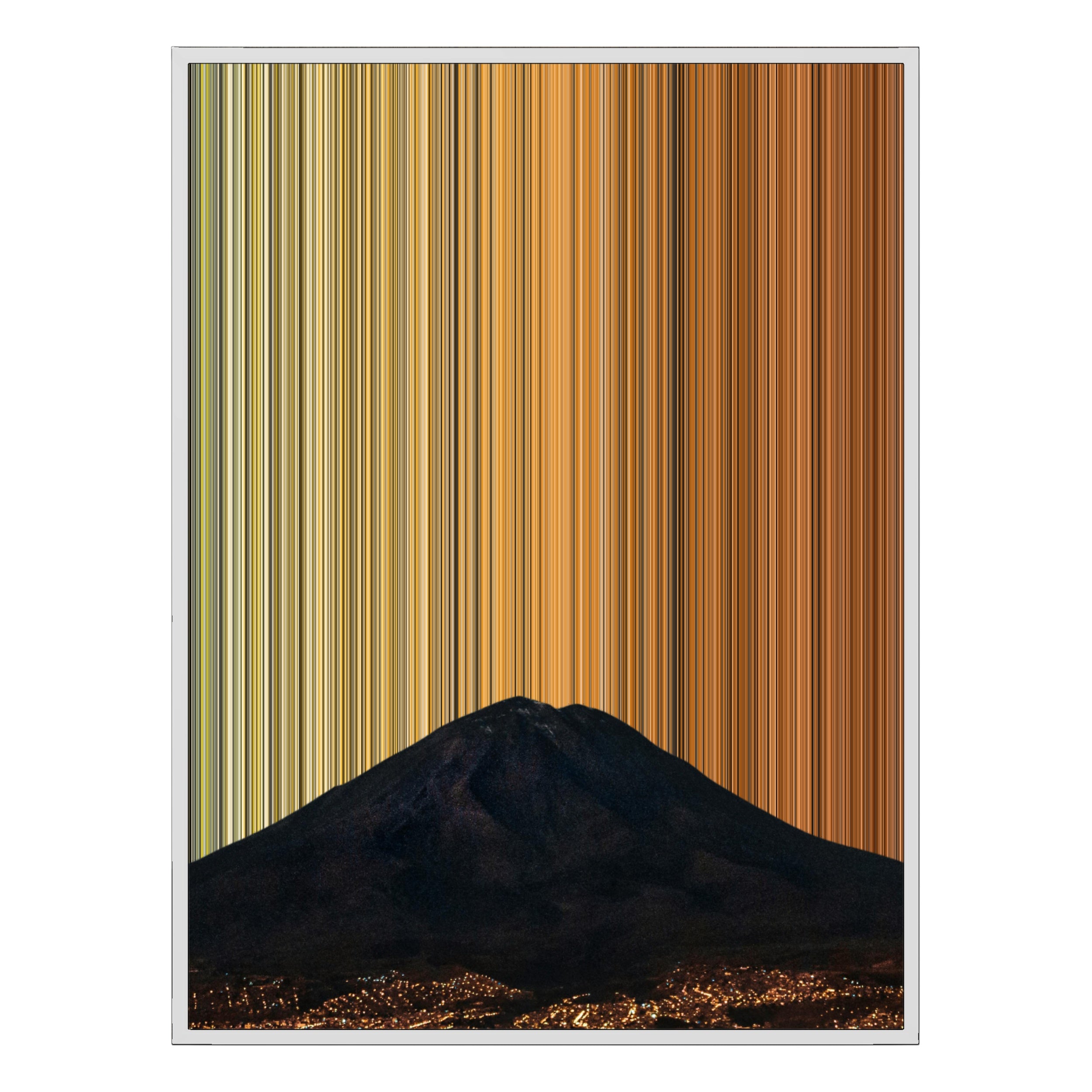 40×32" Metallic Float Frame Canvas - White Frame variant