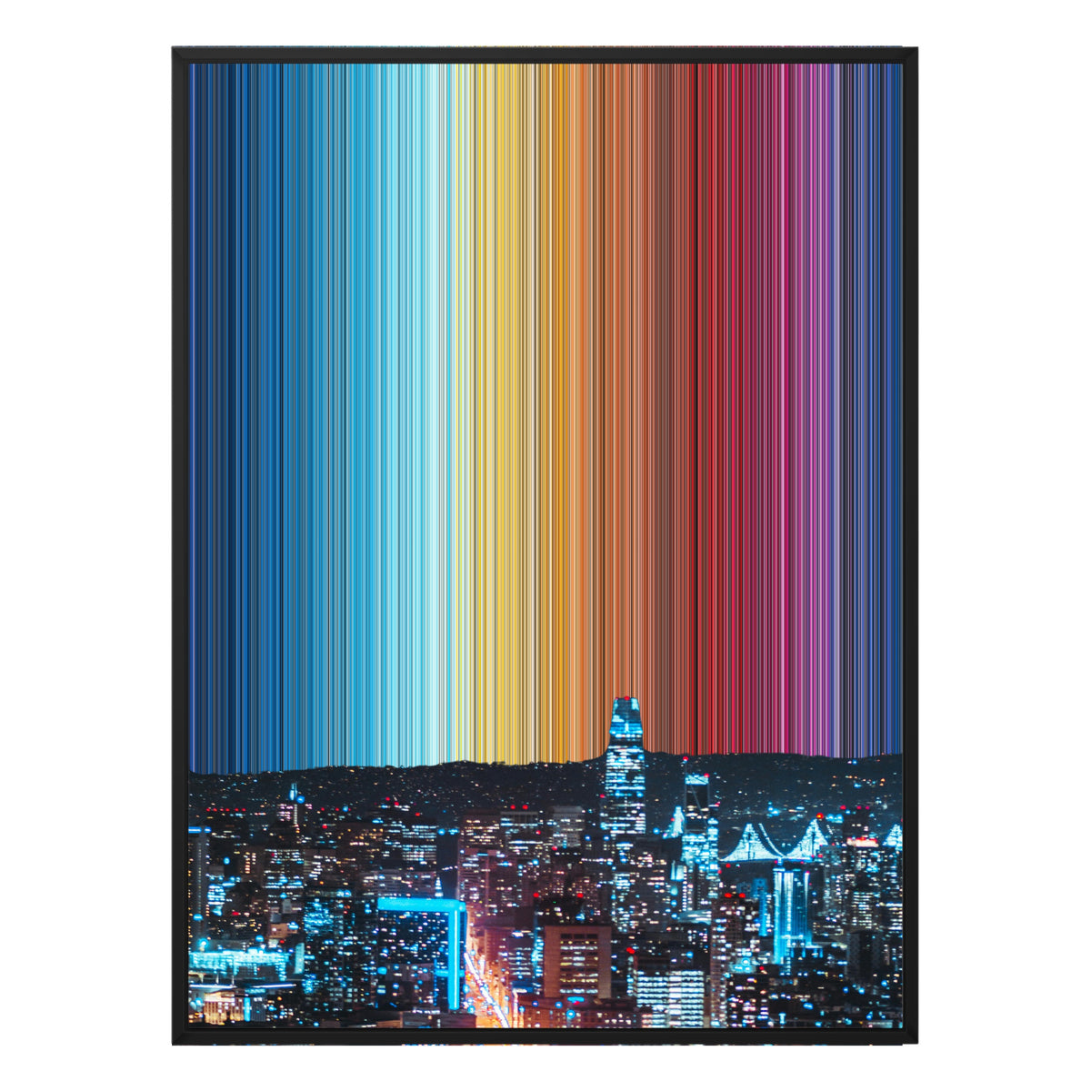 San Francisco - Stratified Light No. 003 - CAN-38MM-FRA-SC-36X48_30x40_Black