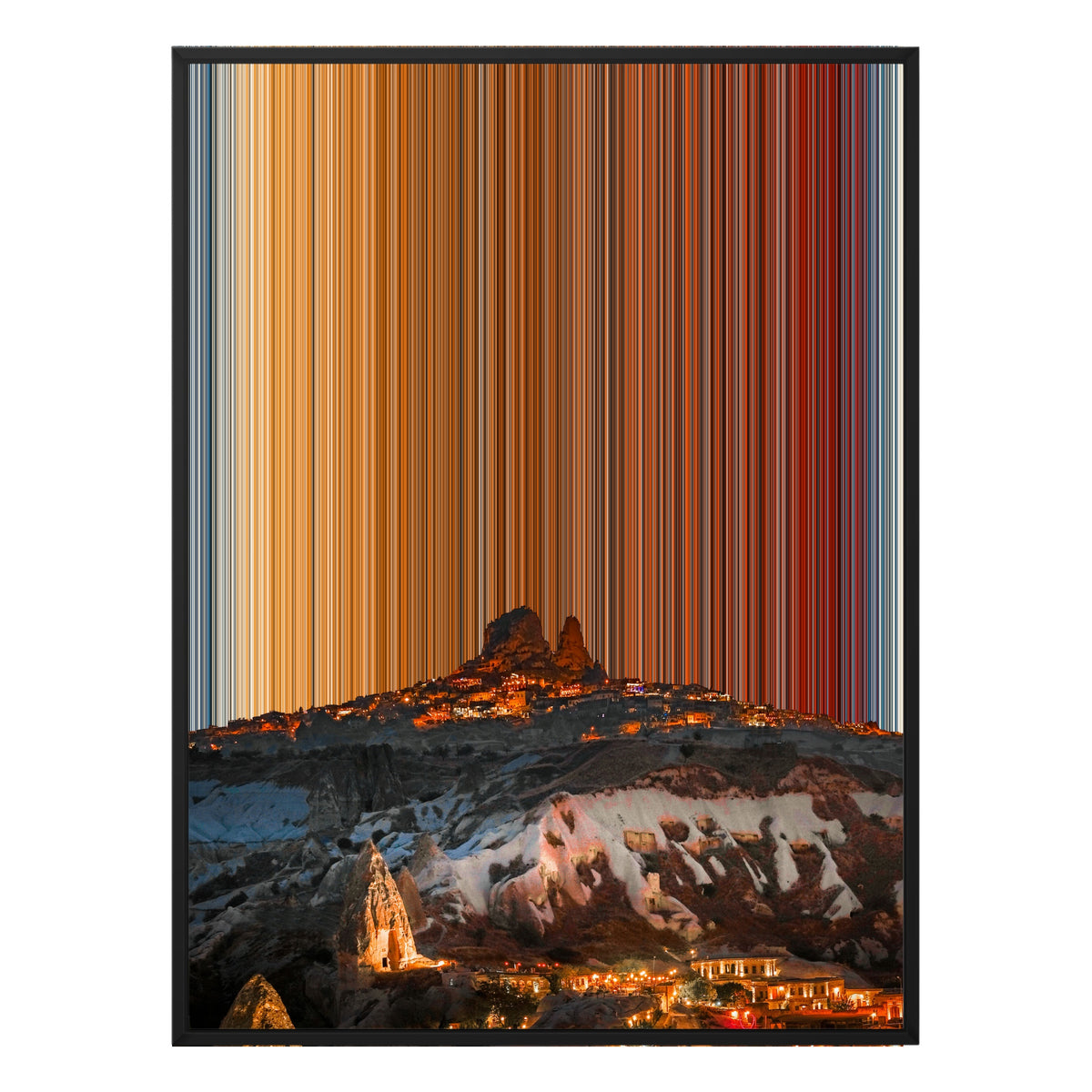 Inramad canvastavla, 36×48", svart ram