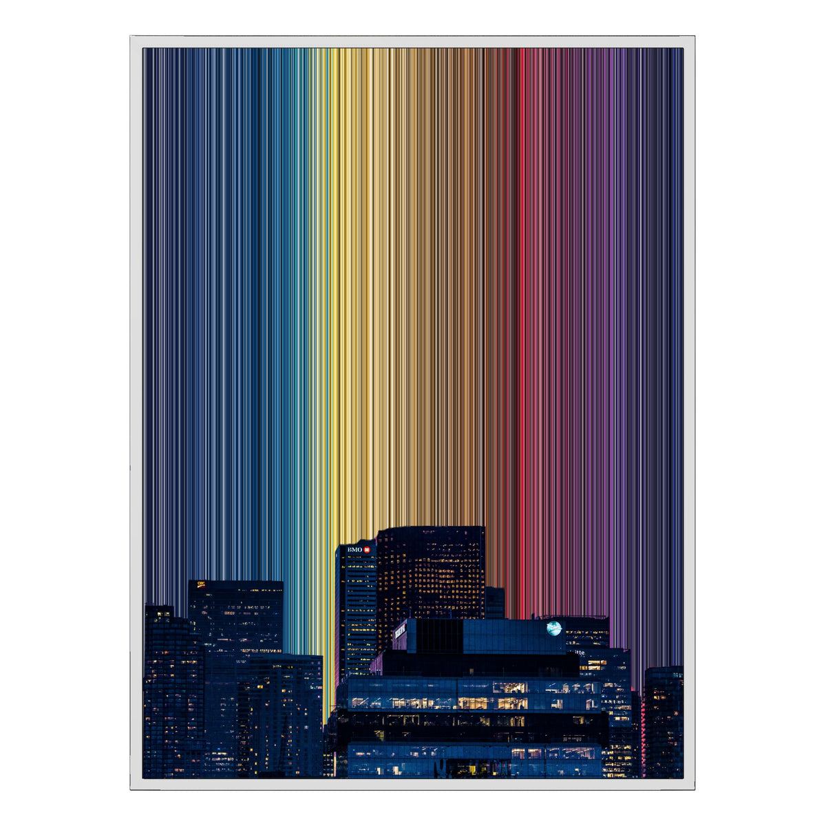 36×48" Framed Canvas - White Frame variant