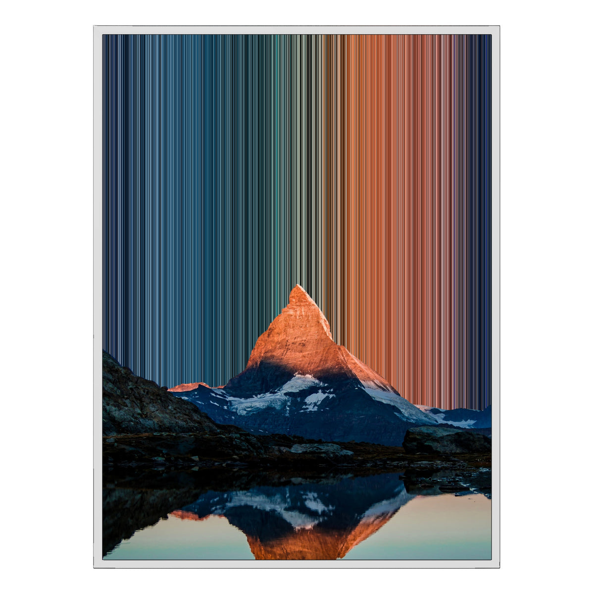 Gerahmtes Leinwandbild im Format 36×48", weißer Rahmen