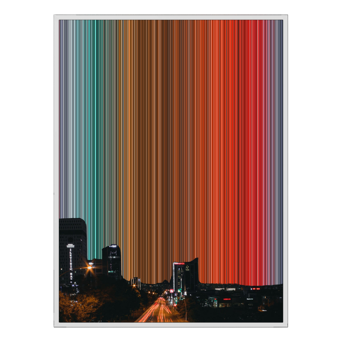 36×48" Framed Canvas - White Frame variant