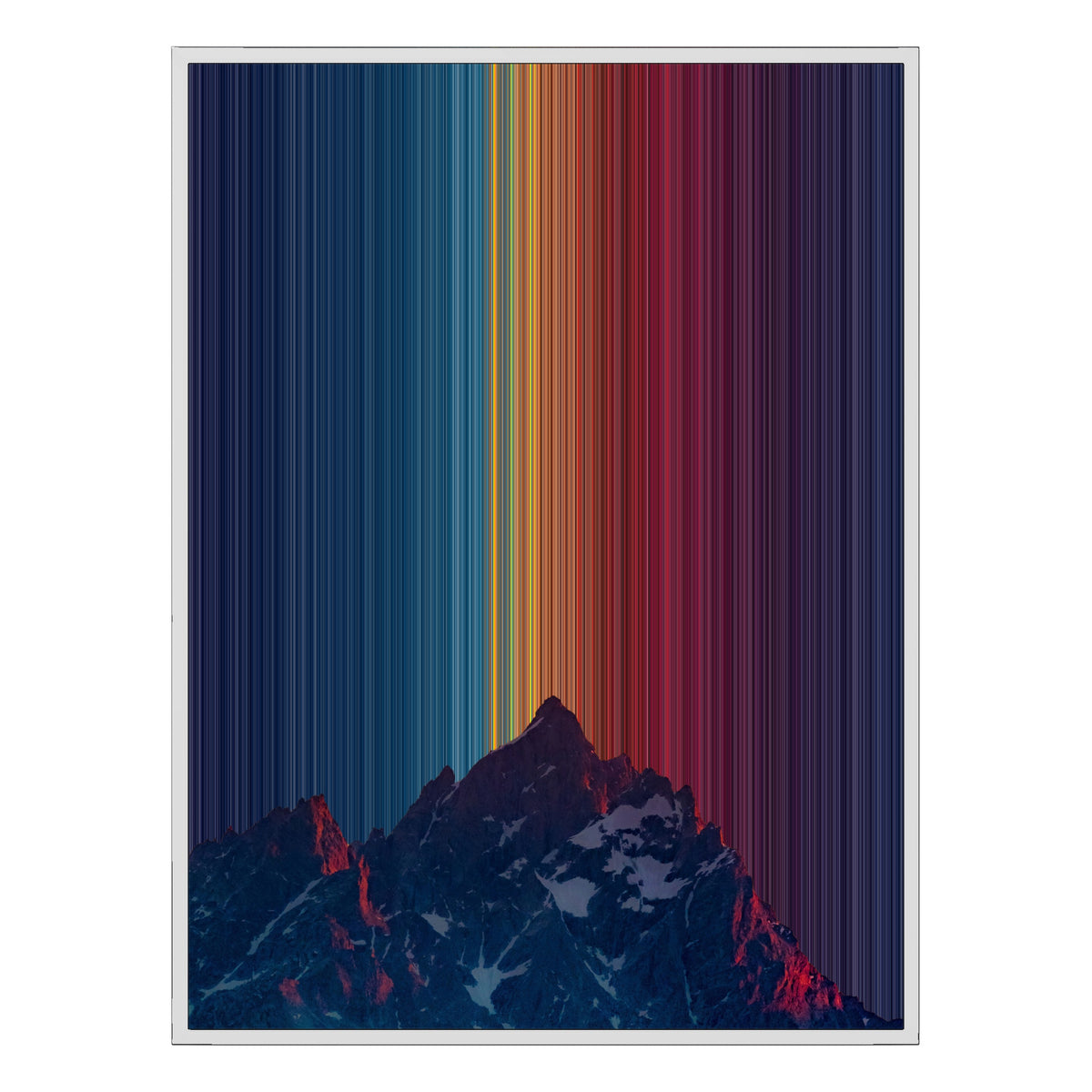 36×48" Framed Canvas - White Frame variant